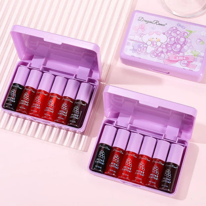 6 Colors Grapes Lip Tint Stain Set