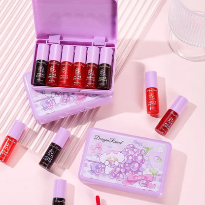 6 Colors Grapes Lip Tint Stain Set